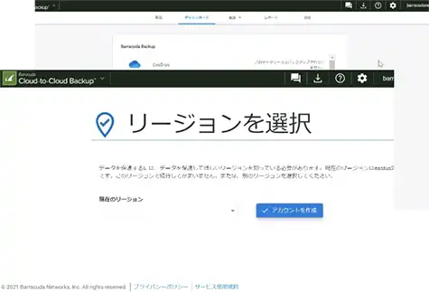動画：Cloud-to-Cloud Backup セットアップ