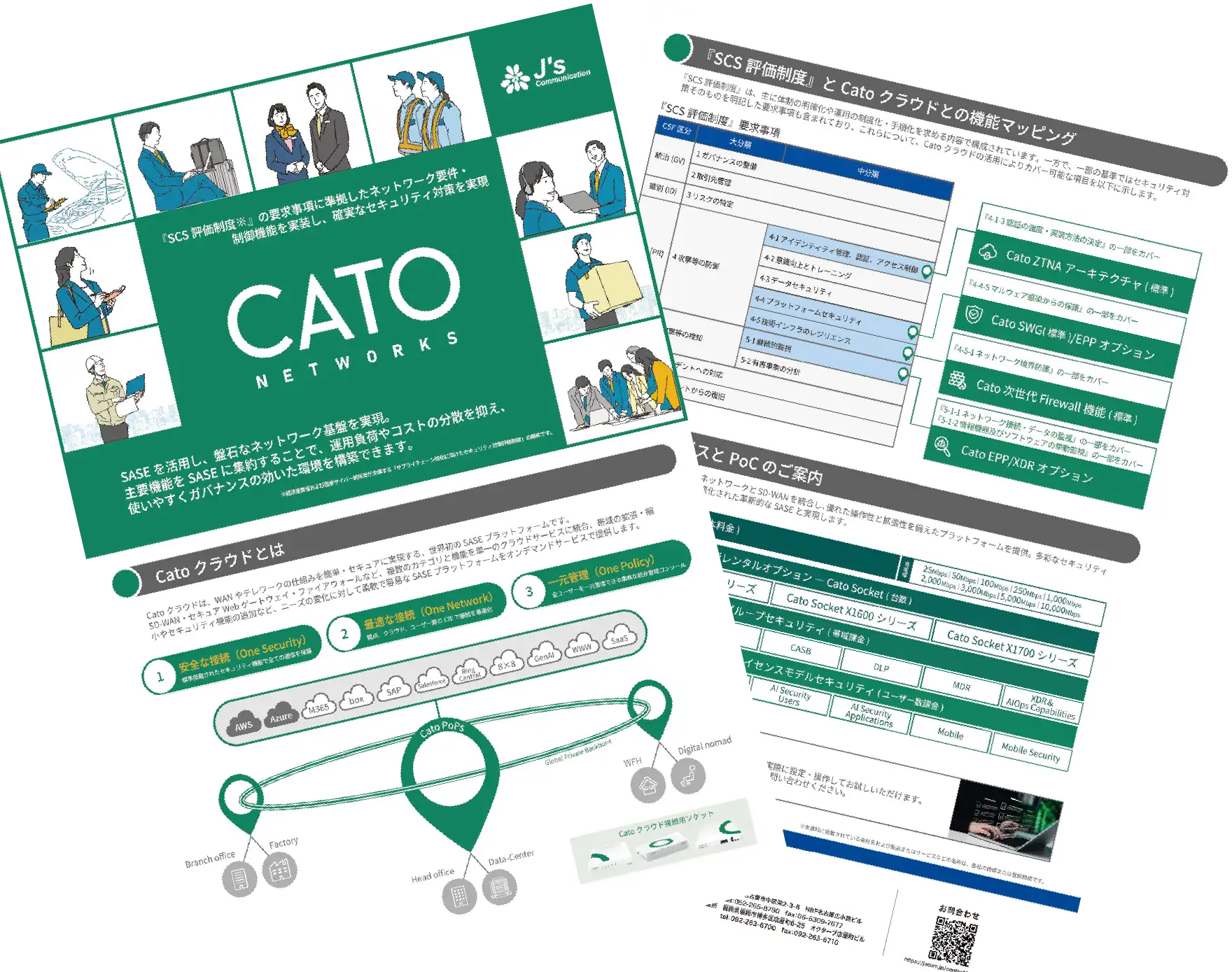 SCS評価制度の要求事項に準拠したネットワーク要件を実現するCatoリーフレット